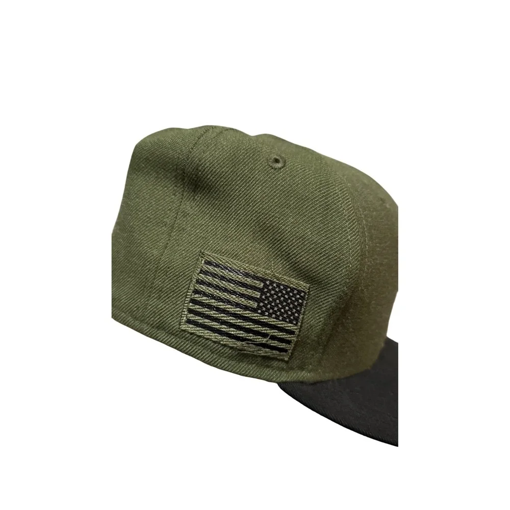 New Era 59FIFTY NFL Saints Olive Green Black Fitted Hat Size 7 1/8‎